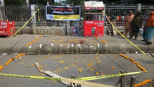 Shrine to blogger Avijit Roy