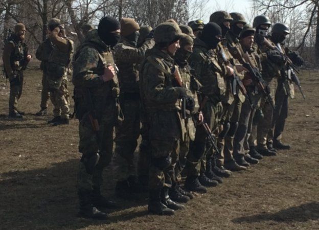 The Azov Battalion in Mariupol, Ukraine