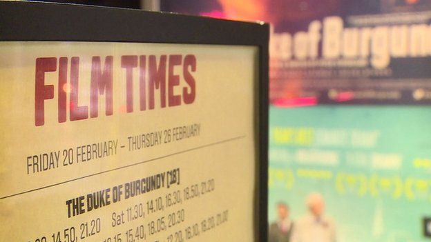 Film times sign