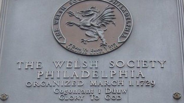 Welsh society plaque