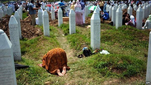 Burials at Srebrenica in 2010