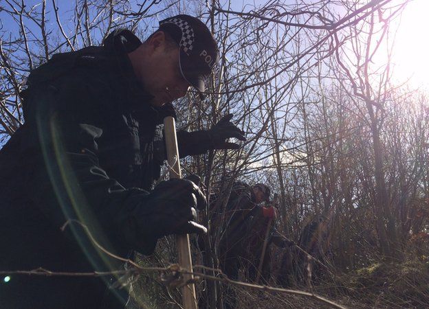 Police search Badock's Wood