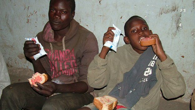 Street children in Nairobi, Kenya