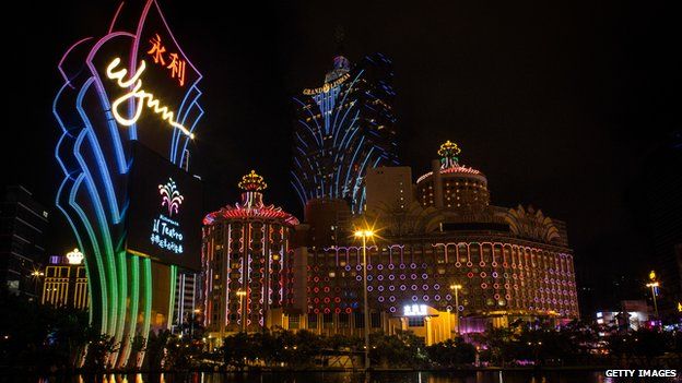 Casinos in Macau at night