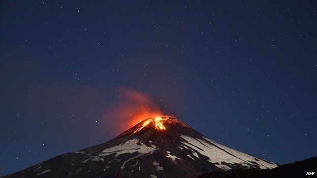 Picture of the Villarrica volcano on 3 March, 2015