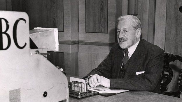 Lord Samuel in the first TV election broadcast