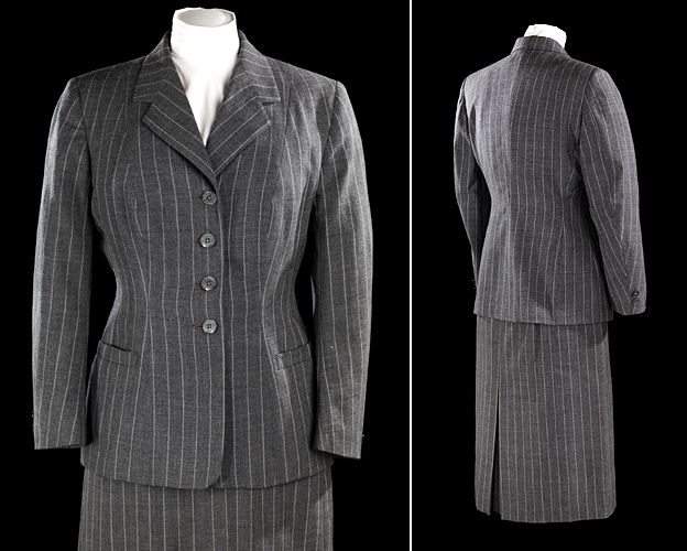 WW2 - woman's outfit made from a man's suit
