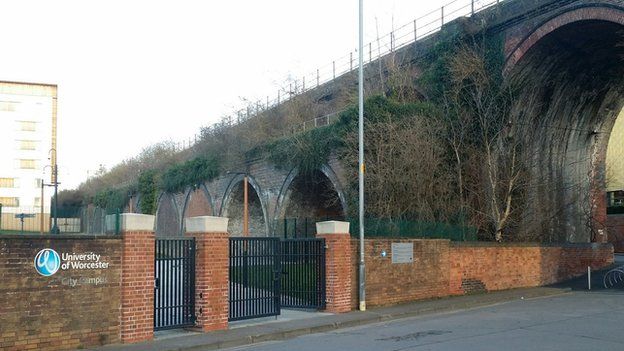 Derelict viaduct in Worcester