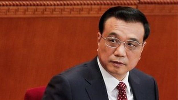 Chinese Premier Li Keqiang at the opening of the 3rd Session of the 12th National People's Congress at the Great Hall of the People on 5 March 2015 in Beijing, China