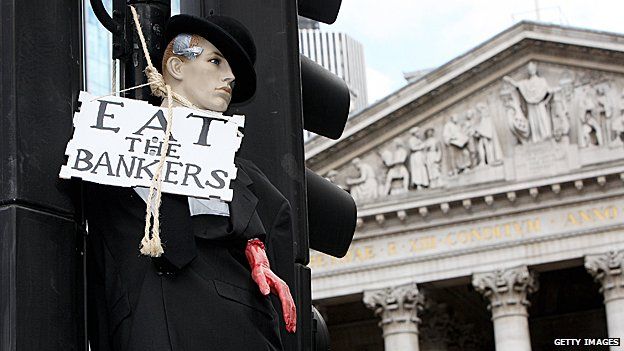 Protest outside the Bank of England