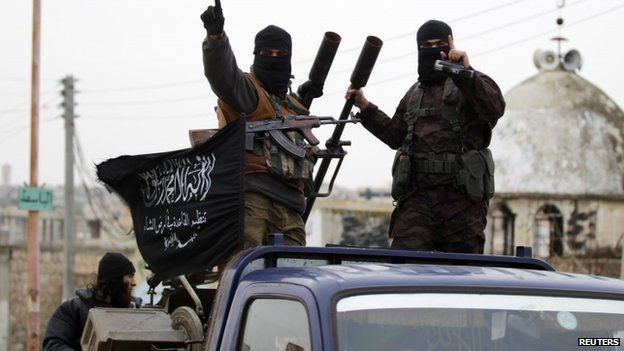 Al-Nusra Front fighters in Idlib, Syria. 2 Dec 2014