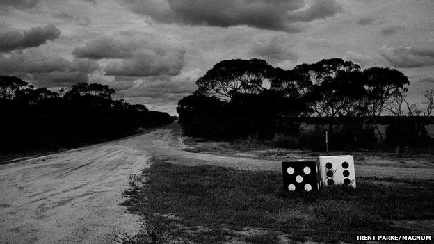 Dice, country road, Western Australia, 2011