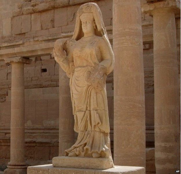 File photograph of statue of woman at Hatra