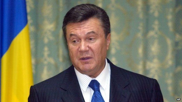 Ukrainian Prime Minister Viktor Yanukovych makes a speech to the heads of foreign missions in Kiev, Ukraine, on 4 April 2007