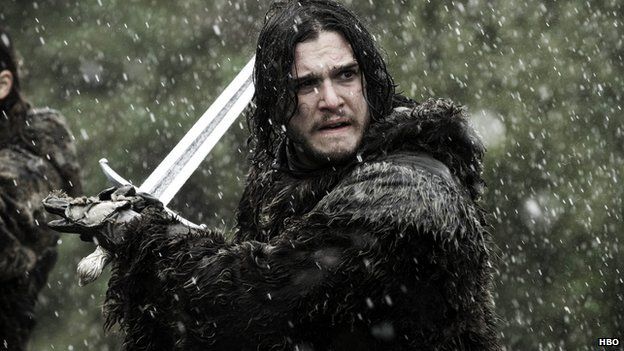 Jon Snow wields his Longclaw sword