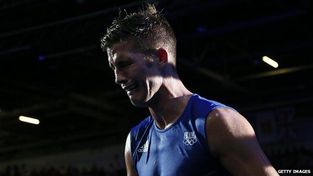 Vastine cries in the ring at the London Olympics