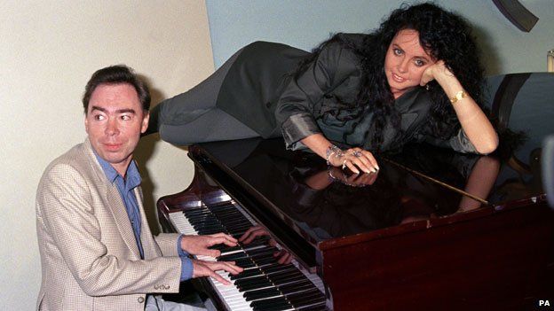 Andrew Lloyd Webber and Sarah Brightman in 1991