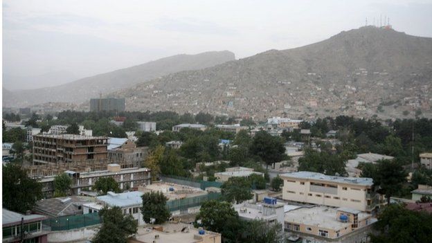 General view of rooftops and skyline of Kabul from 2008