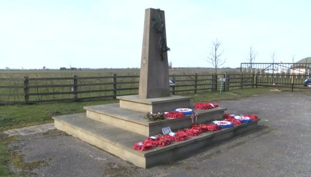 The memorial at the former RAF Wickenby