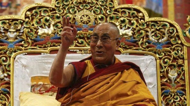 The Dalai Lama lives in exile in India