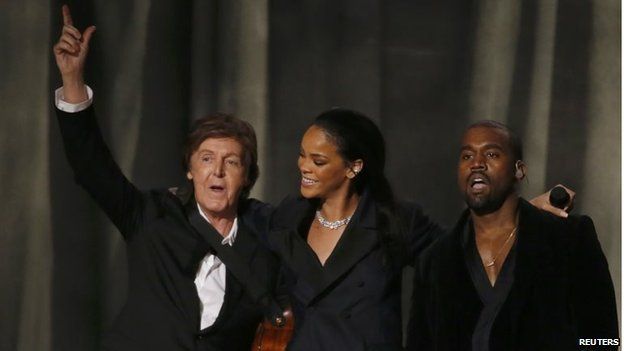 Paul McCartney, Rihanna and Kanye West