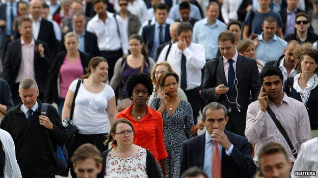 Commuters in London