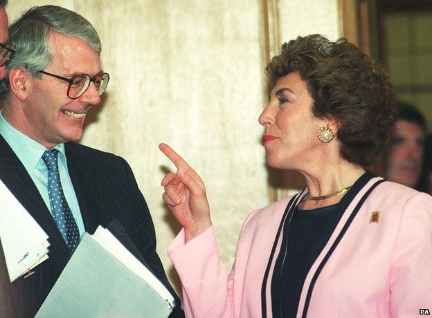 John Major and Edwina Currie