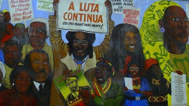 Reading black history mural