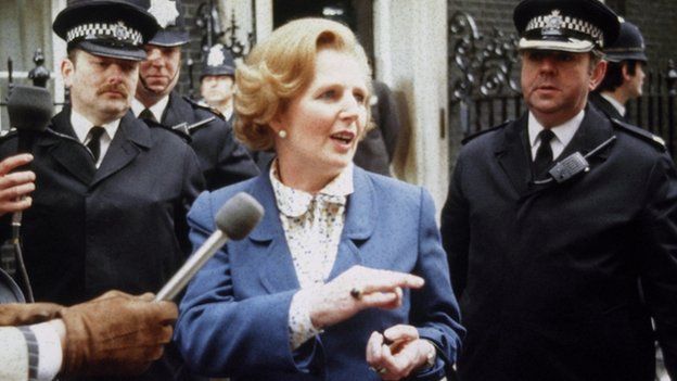 Margaret Thatcher arrives at Number Ten Downing Strret as Prime Minister, May 4th 1979