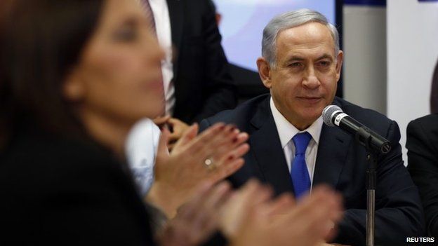 Israel's Prime Minister Benjamin Netanyahu attends a Likud party meeting in 2015