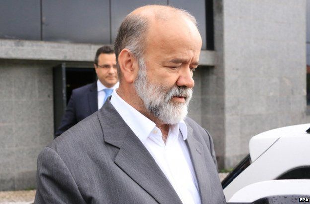 Joao Vaccari after questioning in Sao Paulo, 5 February