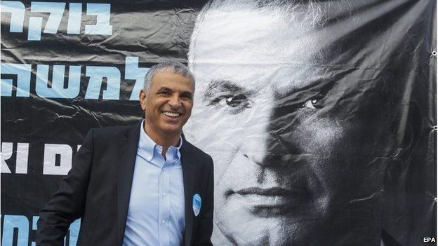 Moshe Kahlon at a polling station in Haifa, Israel, 17 March 2015