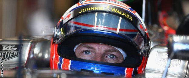 Jensen Button driving for McLaren-Honda in the Australian Grand Prix