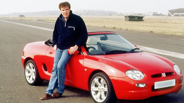 Jeremy Clarkson stands by red sports car