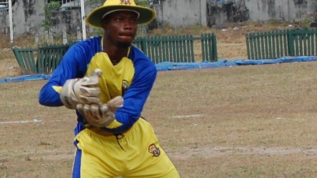 A Ibeju Lekki Cricket Club player in Lagos, Nigeria
