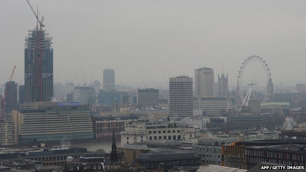 A view over London on 19 March, 2015