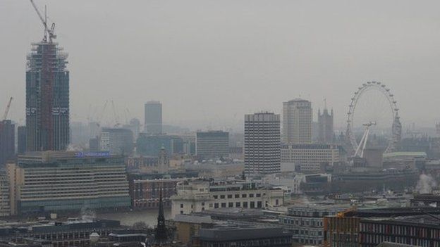 A view over London on 19 March, 2015
