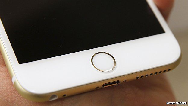 Apple's iPhone 6 has Touch ID fingerprint authentication built into the home button