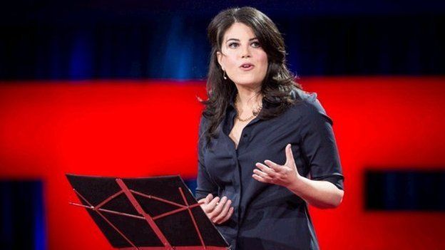 Monica Lewinsky on the Ted stage