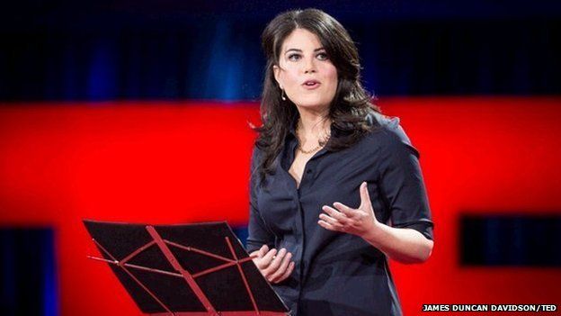 Monica Lewinsky on the Ted stage
