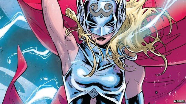Albardilla Lírico Milímetro Marvel's female Thor comic book outsells the male version - BBC News