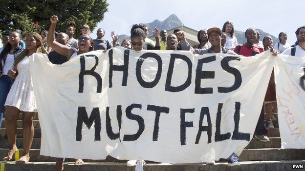 Students protest at the University of Cape Town