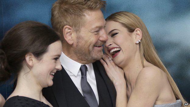 Sophie McShera, Kenneth Branagh and Lily James