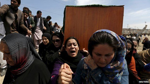 Women at Farkhunda's funeral