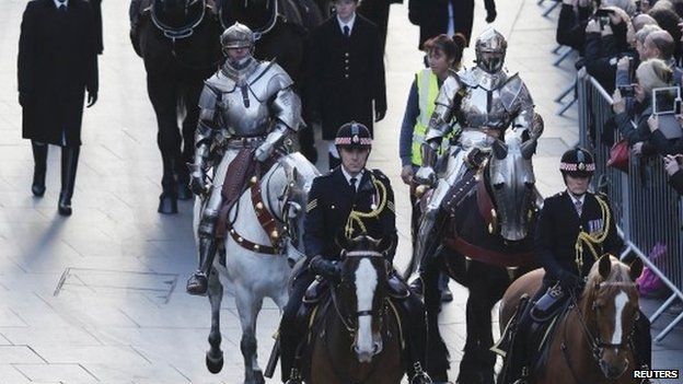 Knights in Richard III procession