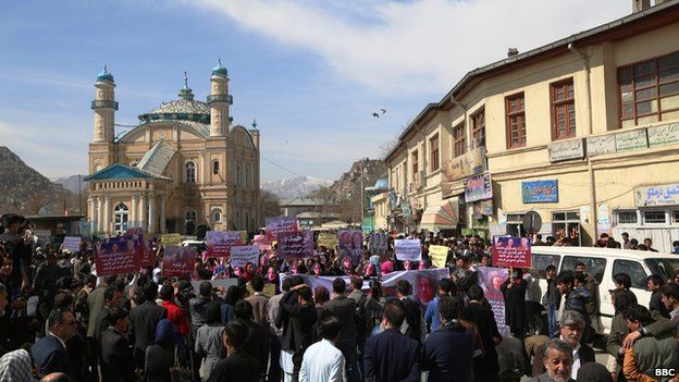 March against the lynching of Farkhunda in Kabul, 23 March 2015