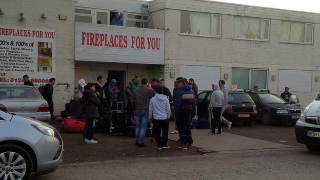 The migrant workers were relocated from premises at Deeside Lane, Sealand (Pic: Daily Post)