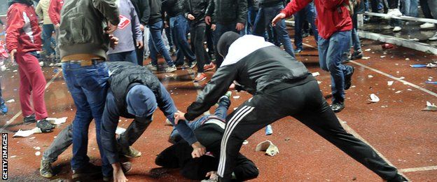 Trouble at Spartak Moscow game
