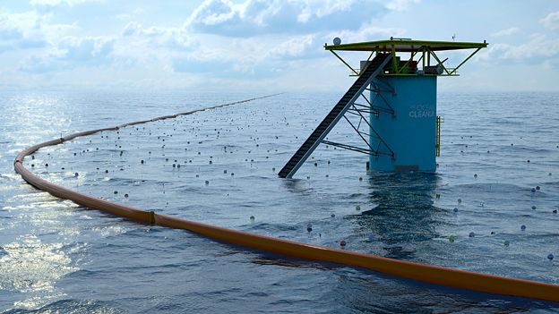 The Ocean Cleanup proposal - finalist in Designs of the Year 2015