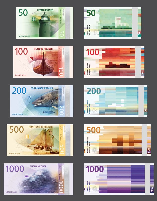 Designs for new Norwegian banknote - finalist in Designs of the Year 2015